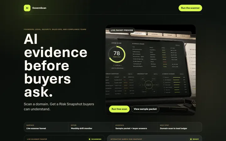 GovernScan homepage